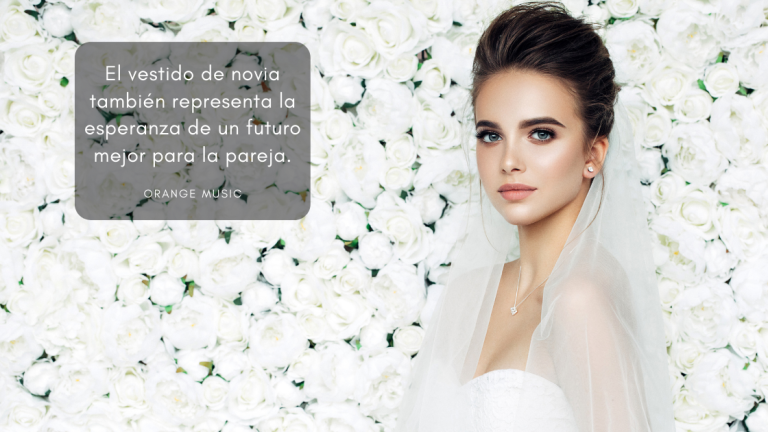 El vestido de novia también representa la esperanza de un futuro mejor para la pareja.