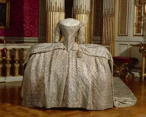 Vestido de novia antiguo del siglo 18 XVIII Se puede apreciar que no es color blanco